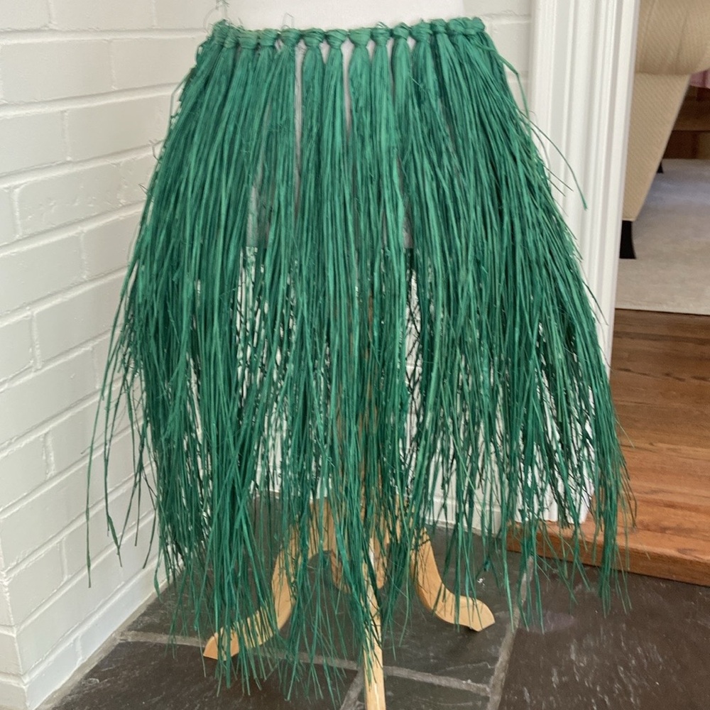 Authentic Green Grass Hawaiian Skirt Tropical Luau Costume Outfit Never Worn